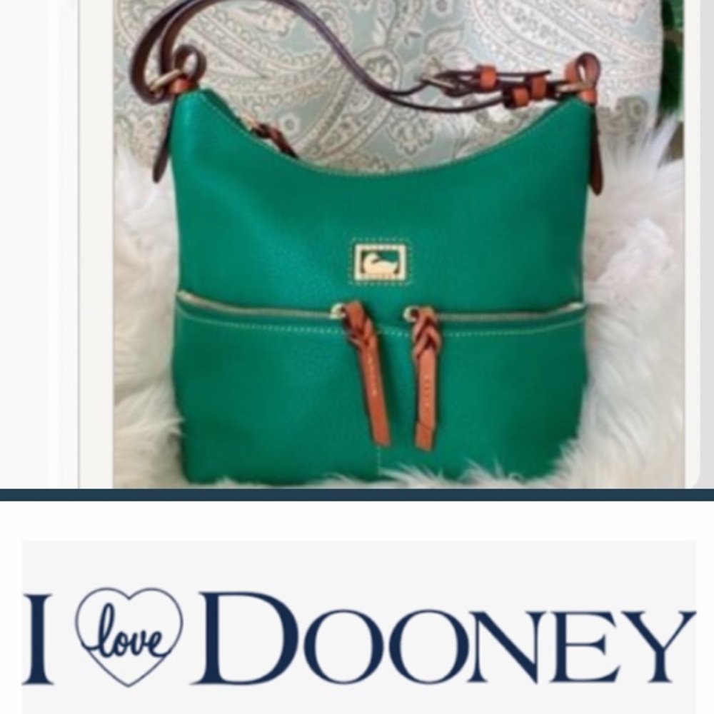 Dooney 🌵Cheery🌵green Pebble Alyssa Crossbody